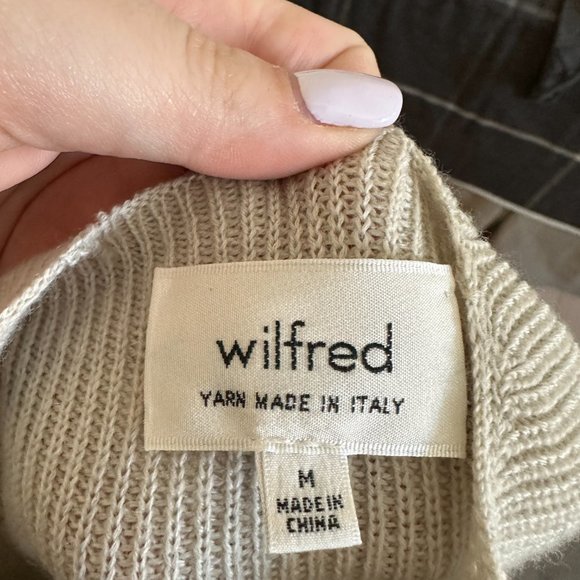 BRAND NEW Wilfred Knit Sweater with Back Cut Out and Ribbon Tie - Picture 3 of 3